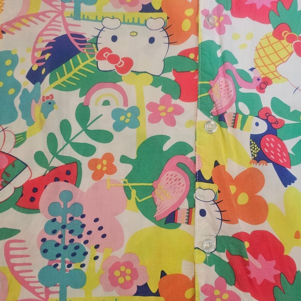 Multi Colored Hello Kitty Hawaiian Theme Button U… - image 5